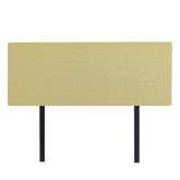 Linen Fabric Queen Bed Deluxe Headboard Bedhead - Sulfur Yellow