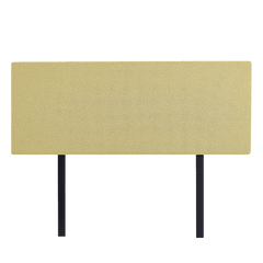 Linen Fabric Queen Bed Deluxe Headboard Bedhead - Sulfur Yellow