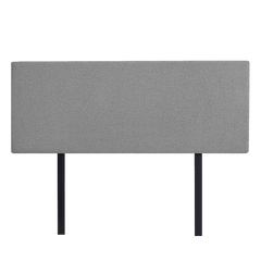 Linen Fabric Queen Bed Deluxe Headboard Bedhead - Night Ash