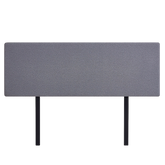 Linen Fabric King Bed Deluxe Headboard Bedhead - Slate Ash