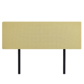 Linen Fabric King Bed Deluxe Headboard Bedhead - Sulfur Yellow