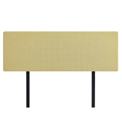 Linen Fabric King Bed Deluxe Headboard Bedhead - Sulfur Yellow