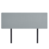 Linen Fabric King Bed Deluxe Headboard Bedhead - Stone Grey