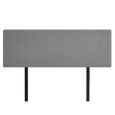 Linen Fabric King Bed Deluxe Headboard Bedhead - Night Ash