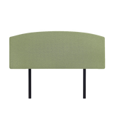 Linen Fabric Double Bed Curved Headboard Bedhead - Olive Green