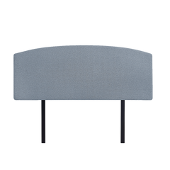 Linen Fabric Double Bed Curved Headboard Bedhead - Berlin Blue