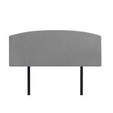 Linen Fabric Double Bed Curved Headboard Bedhead - Night Ash