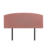 Linen Fabric Queen Bed Curved Headboard Bedhead - Pearl Copper Brown