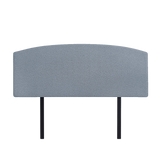 Linen Fabric Queen Bed Curved Headboard Bedhead - Berlin Blue