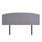 Linen Fabric King Bed Curved Headboard Bedhead - Slate Ash