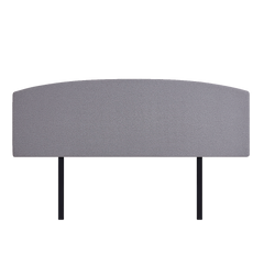 Linen Fabric King Bed Curved Headboard Bedhead - Slate Ash