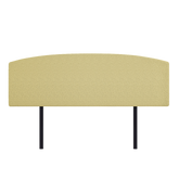 Linen Fabric King Bed Curved Headboard Bedhead - Sulfur Yellow