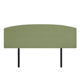 Linen Fabric King Bed Curved Headboard Bedhead - Olive Green