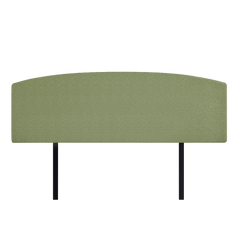 Linen Fabric King Bed Curved Headboard Bedhead - Olive Green