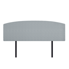 Linen Fabric King Bed Curved Headboard Bedhead - Stone Grey