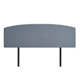 Linen Fabric King Bed Curved Headboard Bedhead - Berlin Blue