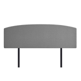 Linen Fabric King Bed Curved Headboard Bedhead - Night Ash