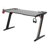 LED Gaming Desk Computer Table Adjustable w/Cup Holder Headphone Hook Cable Hole