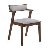 Elsa Dining chair with arm rest in GREY