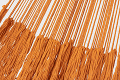 Mayan Legacy King Size Outdoor Cotton Mexican Hammock in Orange Colour