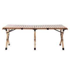 Gardeon Outdoor Furniture Wooden Egg Roll Picnic Table Camping Desk 120CM