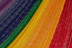 Mayan Legacy Jumbo Size Cotton Mexican Hammock in Rainbow Colour
