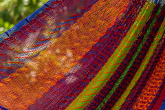 Mayan Legacy Jumbo Plus Size Nylon Mexican Hammock in Mexicana Colour