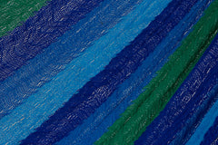 Mayan Legacy Jumbo Plus Size Nylon Mexican Hammock in Oceanica Colour