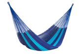 Mayan Legacy King Size Outdoor Cotton Mexican Hammock in Caribbean Blue Colour