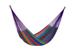 Mayan Legacy King Size Outdoor Cotton Mexican Hammock in Colorina Colour
