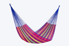 Mayan Legacy Queen Size Super Nylon Mexican Hammock in Mexicana Colour