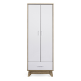 2 Door Wardrobe w/ Drawer Oak