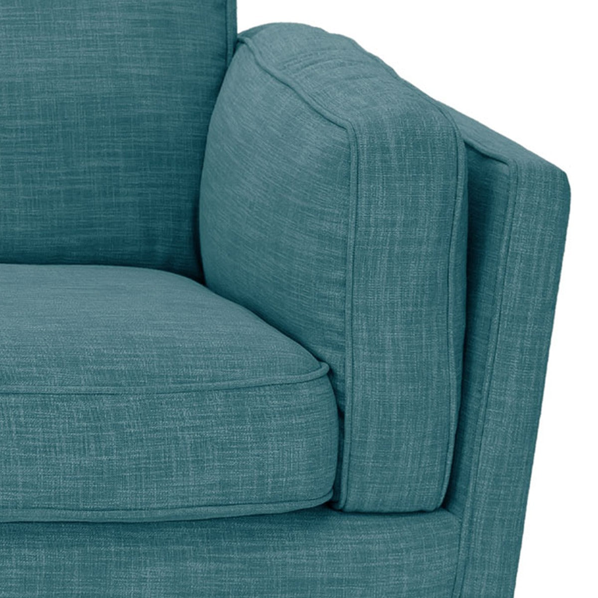 2 Seater Sofa Teal Fabric Lounge Set for Living Room Couch with Wooden Frame -.