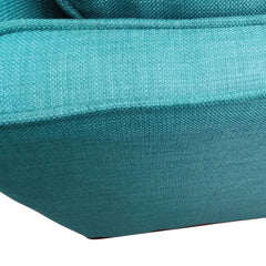 2 Seater Sofa Teal Fabric Lounge Set for Living Room Couch with Wooden Frame -.