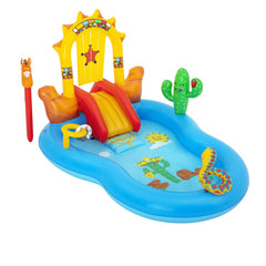 Bestway 2.6 x 1.8m Inflatable Wild West Water Fun Park Pool With Slide 278L