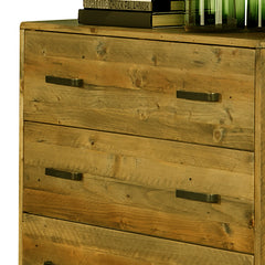 Tallboy with 4 Storage Drawers in Wooden Light Brown Colour