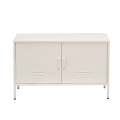 ArtissIn Buffet Sideboard Locker Metal Storage Cabinet - BASE White