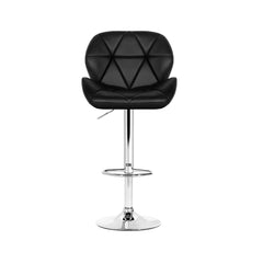 Artiss Set of 4 Kitchen Bar Stools - Black and Chrome