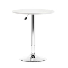 Artiss Bar Table Kitchen Tables Swivel Round Metal White