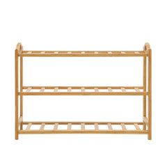 Artiss 3 Tiers Bamboo Shoe Rack Storage Organiser Wooden Shelf Stand Shelves