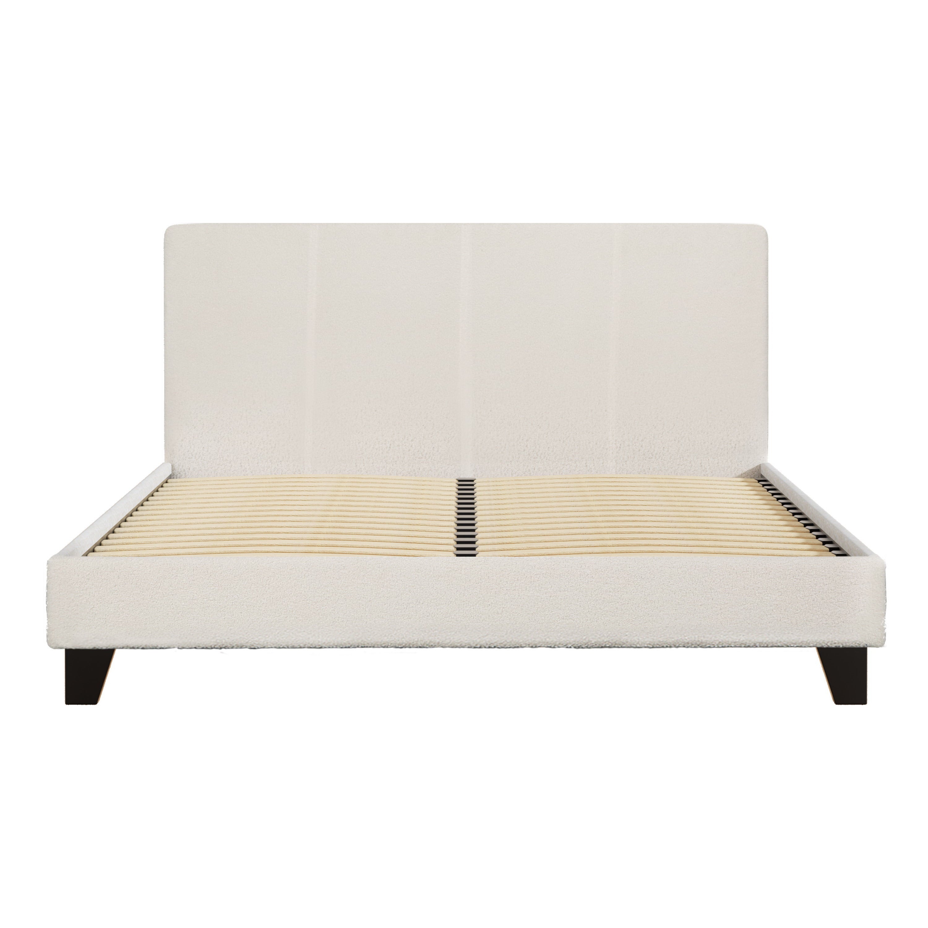 Artiss Bed Frame Double Size Boucle Fabric Mattress Base Platform Wooden