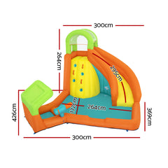 Bestway Inflatable Water Park Pool Slide Castle Playground Course 4.26 X 3.69M