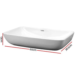 Cefito Ceramic Rectangle Sink Bowl - White