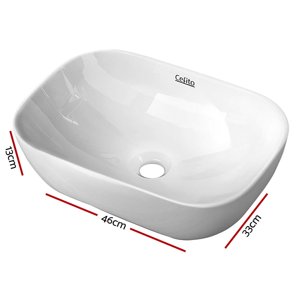 Cefito Ceramic Bathroom Basin Sink Vanity Above Counter Basins White Hand Wash