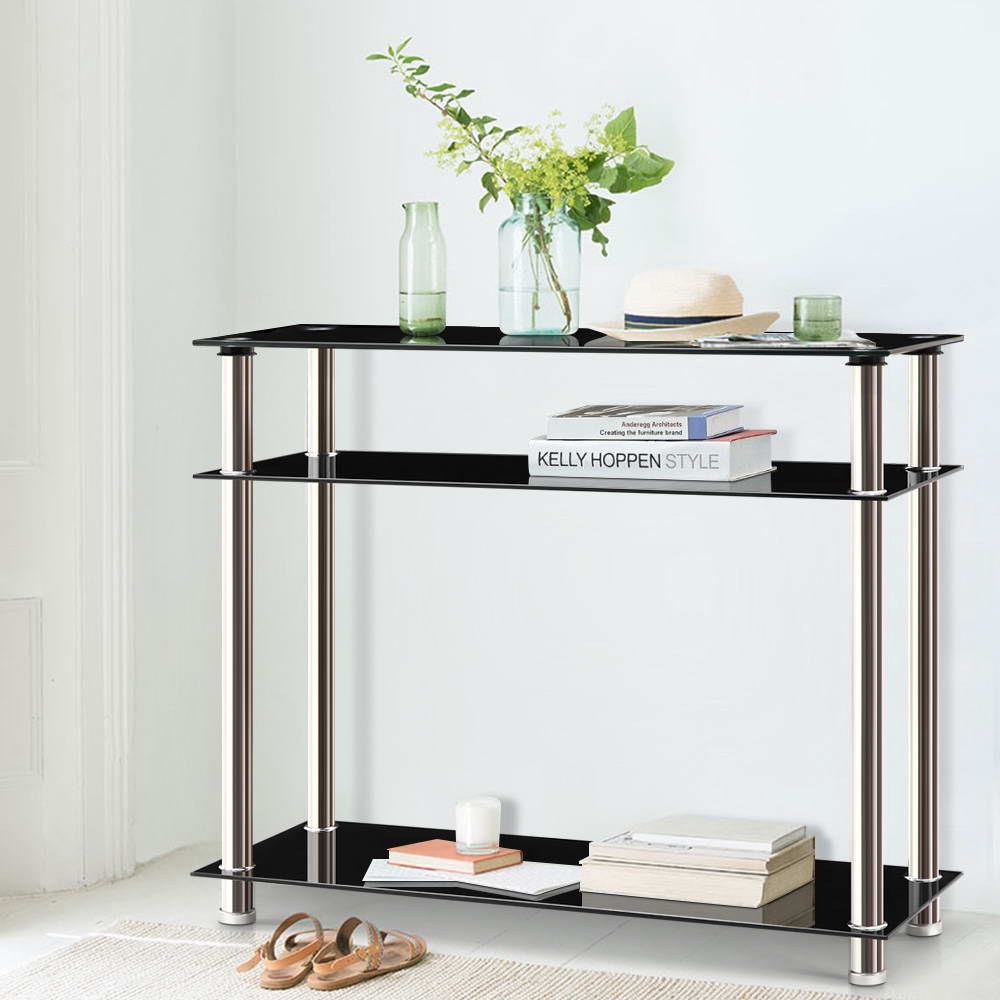 Artiss Entry Hall Console Table - Black & Silver