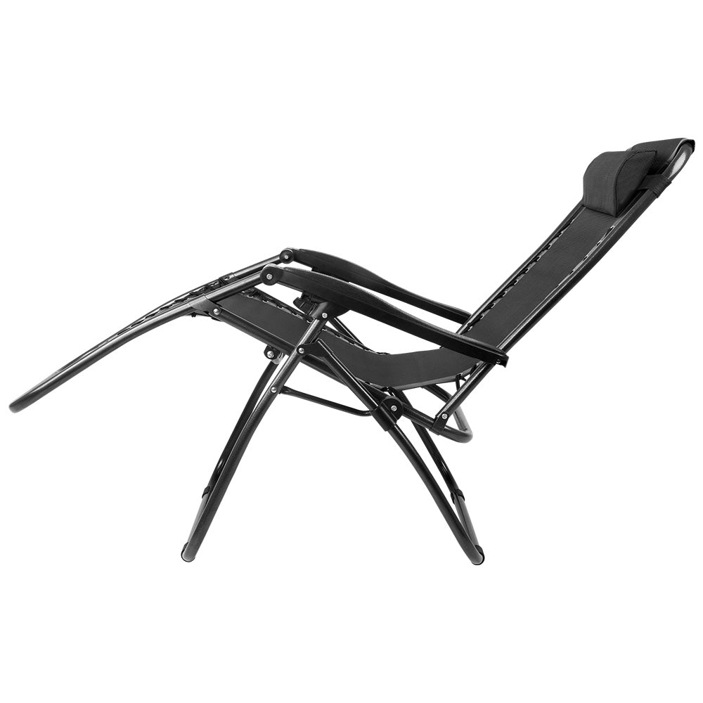 Gardeon Sun Lounge Zero Gravity Chair Table Outdoor Folding Recliner Reclining