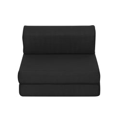 Giselle Bedding Folding Foam Mattress Portable Single Sofa Bed Mat Air Mesh Fabric Black