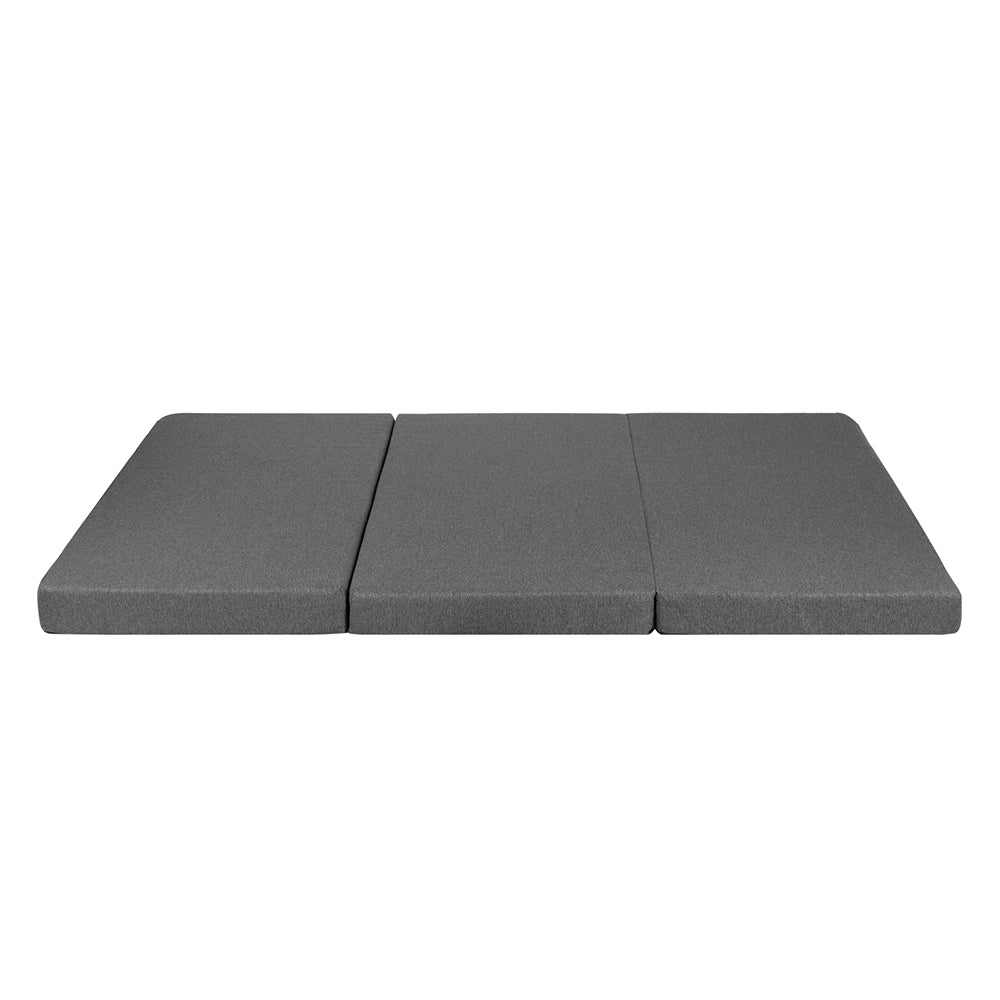 Giselle Bedding Double Size Folding Foam Mattress Portable Bed Mat Dark Grey