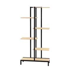 Artiss 6-tier Indoor Outdoor Metal Wood Plant Stand Garden Shelf Garden Display