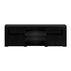 Artiss TV Cabinet Entertainment Unit Stand RGB LED Gloss Furniture 160cm Black